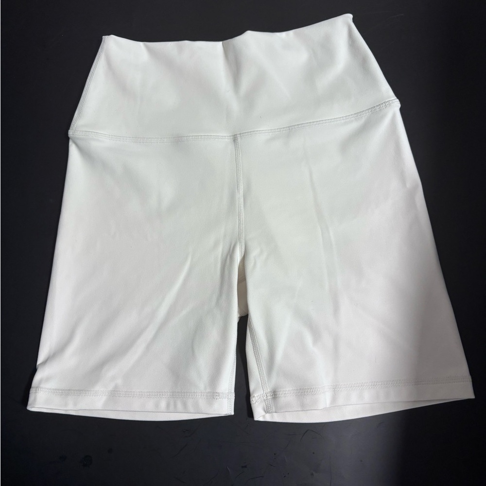 SET Active White High-Waist Bike Shorts
